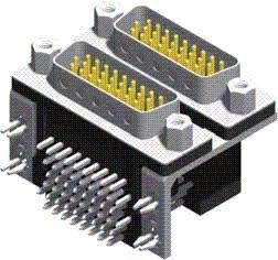 Densità Għolja Stacked Port Doppju D-SUB